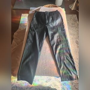 Leather Cargo Pants